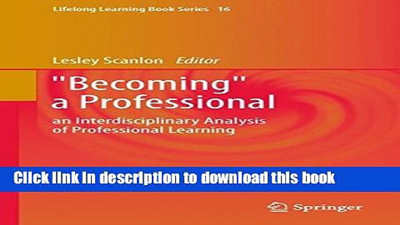 Ebook "Becoming" a Professional: an Interdiscip...