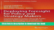Books Deploying Foresight for Policy and Strategy Makers: Creating Opportunities Through Public