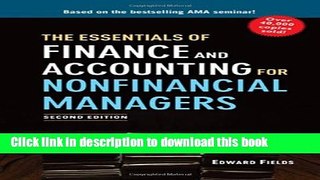 Books The Essentials of Finance and Accounting for Nonfinancial Managers Free Online