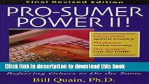 Books Pro-Sumer Power!: How to Create Wealth by Buying Smarter, Not Cheaper! Free Online