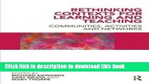 Ebook Rethinking Contexts for Learning and Teaching: Communities, Activites and Networks