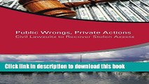 Ebook Public Wrongs, Private Actions: Civil Lawsuits to Recover Stolen Assets (StAR Initiative)