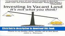 Download  Investing in Vacant Land: It s Not What You Think  Free Books