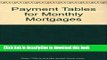 Books Payment Tables for Monthly Mortgages Free Online