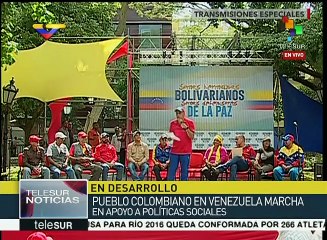 Venezuela: marcha de colombianos se realiza en completa calma
