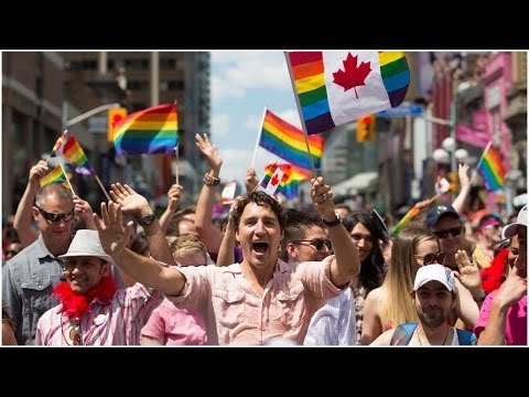 Canadian PM Justin Trudeau joins gay pride march