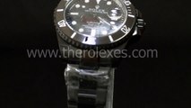 Swiss watches replica Rolex Submariner Black Dial Black Number Bezel Black Stainless Steel Bracelet Sub010 Black Bg