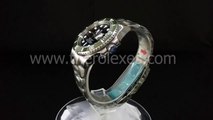 Swiss watches replica Rolex Submariner Black Dial Green Bezel Black Stainless Steel Bracelet Sub012 Black Bg