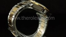 Swiss watches replica Rolex Submariner Black Gold Text Luminous Marked Dial Middle Gold Bracelet Sub008 Black Bg