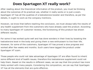 Spartagen XT Health Supplement