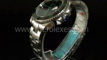 Swiss watches replica Rolex Submariner Green Circle Marked Dial Stainless Steel Bracelet Sub015 Black Bg