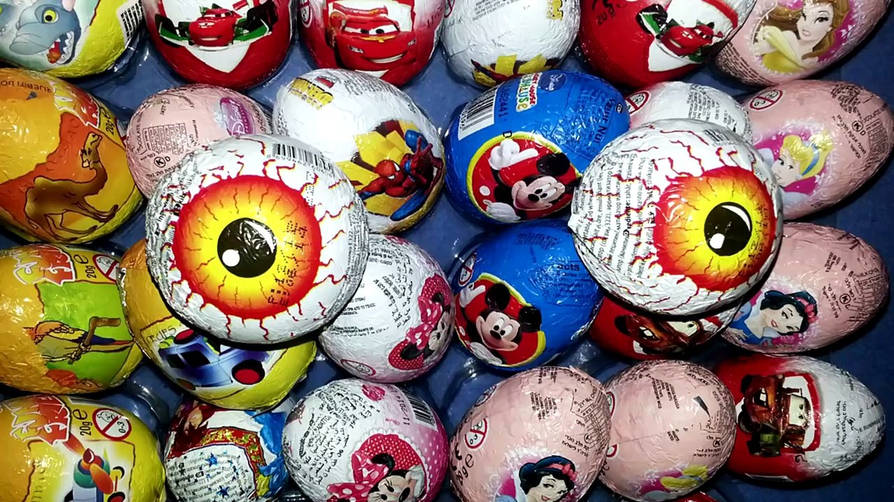 26 Surprise Eggs Kinder Suprise Cars Angry Birds Minnie Mickey Mouse Chupa Chups Donald Duck