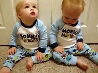Funny Twin Baby Boys Talking 😂