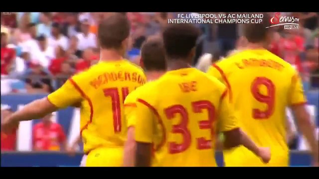 Liverpool vs Ac Milan, 2-0, Goals and Highlights, IC Cup 2014