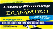 Ebook Estate Planning For Dummies Full Online