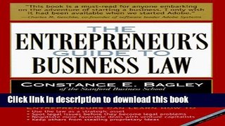 Ebook The Entrepreneur s Guide to Business Law Full Online