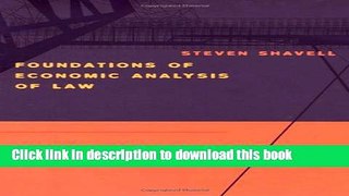 Ebook Foundations of Economic Analysis of Law Free Online