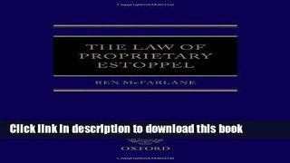 Books The Law of Proprietary Estoppel Free Online