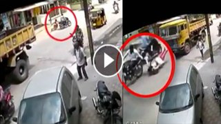 Indian bike women accident