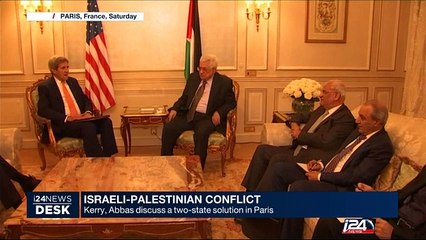 Kerry, Abbas discuss a two-state solution in Paris