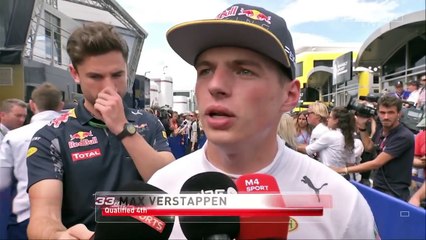 Sky F1: Max Verstappen Post Qualifying Interview (2016 German Grand Prix)