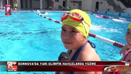 Bornova’da Yarı Olimpik Havuzlarda Yüzme Keyfi