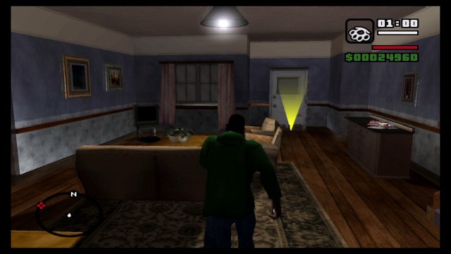 Sons estranhos na casa do CJ no Grand Theft Auto San Andreas