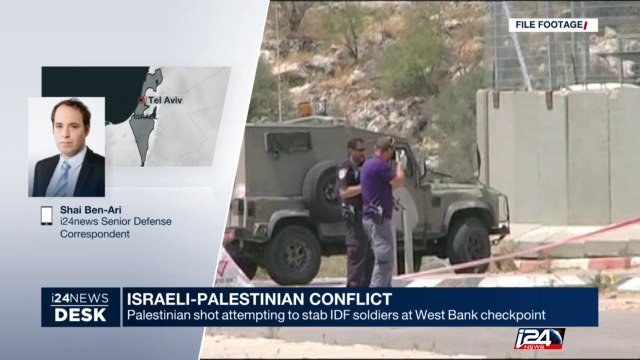 Palestinian shot attempting to stab IDF soldiers at West Bank checkpoint