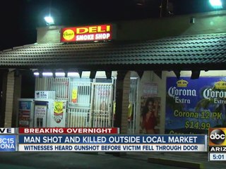 Man shot, killed outside deli market in west Phoenix