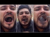 Man stuffs vampire bats into his mouth! Here's why