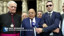 Dalil Boubakeur à la messe de Notre-Dame de Paris en hommage au père Hamel