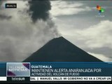 Alerta naranja en Guatemala por actividad del Volcán de Fuego