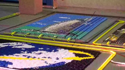 la plus grande chute de dominos du monde