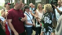 Hillary Clinton greets supporters in Ohio