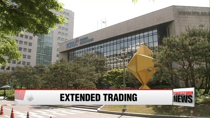 Download Video: Main Korean stock market to extend trading hours starting Monday