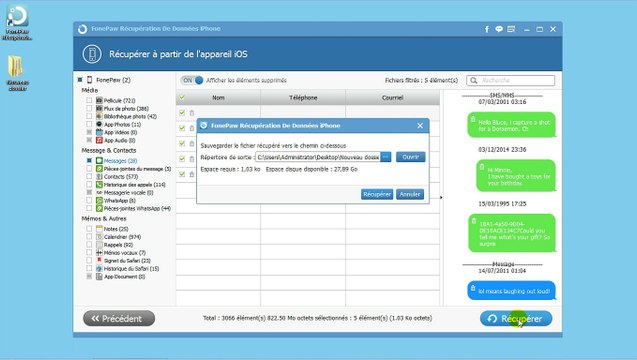 Comment récupérer sms effacés iPhone