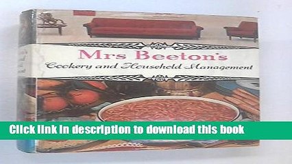 Ebook Mrs. Beeton s Cookery   Household Management Full Online