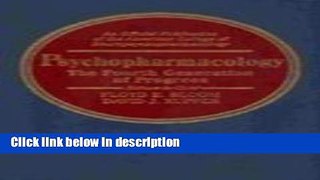 Books Psychopharmacology: The Fourth Generation of Progress Free Download