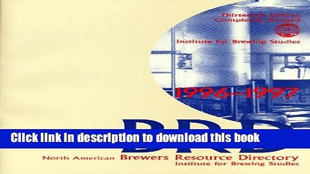 Ebook North American Brewers Resource Directory 1996-1997: Your Yellow Pages to the Craft-Brewing