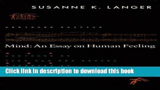 Ebook Mind: An Essay on Human Feeling [Abridged Edition] Free Download