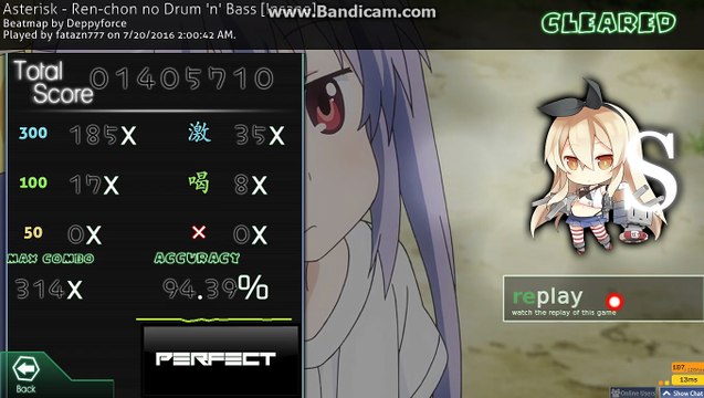 [osu!] Asterisk - Ren-chon Drum 'n' Bass (Insane)