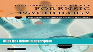 Ebook The Cambridge Handbook of Forensic Psychology (Cambridge Handbooks in Psychology) Free Online