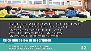 Ebook Behavioral, Social, and Emotional Assessment of Children and Adolescents Full Online
