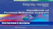 Books Handbook of Positive Behavior Support (Issues in Clinical Child Psychology) Free Online