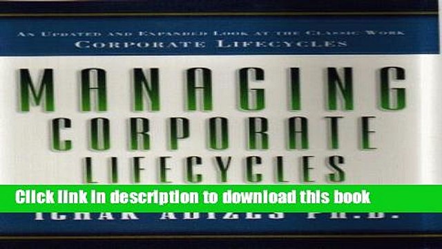 PDF Managing Corporate Lifecycles Free Books