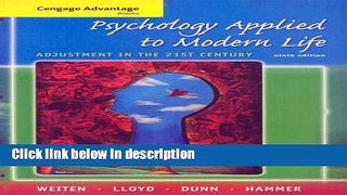 Ebook Cengage Advantage Books: Psychology Applied to Modern Life: Adjustment in the 21st Century