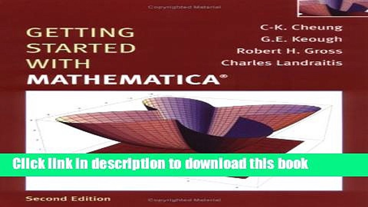 Books Getting Started with Mathematica Free Download