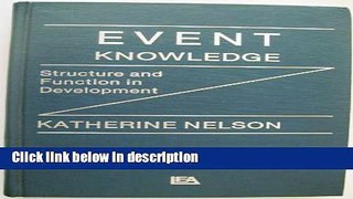 Books Event Knowledge: Structure and Function in Development Full Online