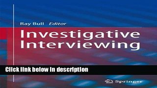 Books Investigative Interviewing Full Online