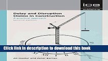 Ebook Delay and Disruption Claims in Construction: A Practical Approach Full Download